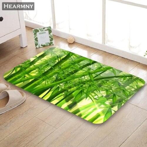 Customizable Bamboo Doormat Floor/Bath/Kitchen/Beach Mat Flannel Sponge Fabric 3D Printed Shaggy Decoration For Bedroom