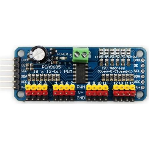PCA9685 16-way PWM Servo Drive Board Controller Robot IIC Interface module