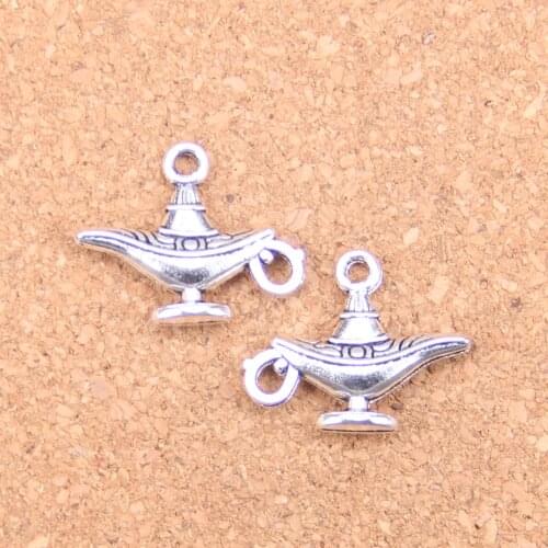 62pcs Charms aladdin magic lamp genie 22x18mm Antique Pendants,Vintage Tibetan Silver Jewelry,DIY for bracelet necklace