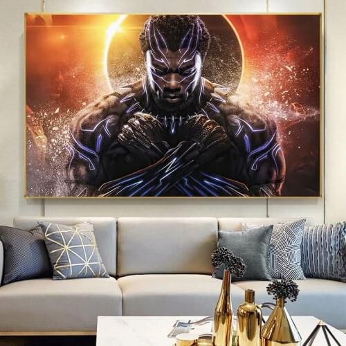 Full Drill Diamond Painting Black Panther Marvel Superhero Avengers Mosaic Diamond Embroidery Cross Stitch Kits Home Decoration
