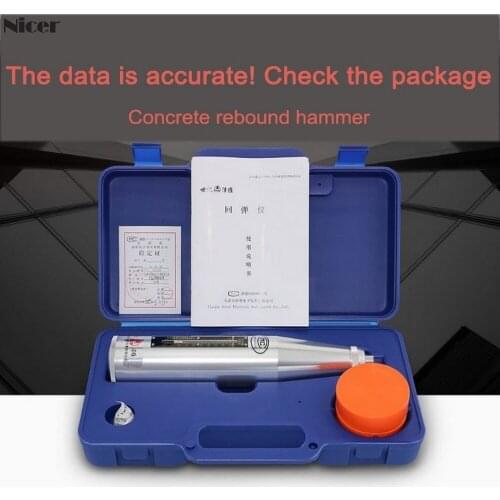 HT-225B Portable Schmidt Hammer Concrete Rebound Test Hammer Concrete Test Hammer High Polymer Material Shell Resiliometer Hot