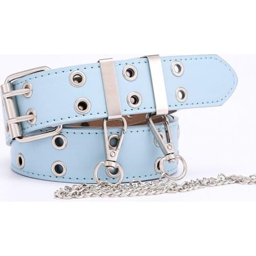 Luxury Pink Belt Chain Mens Belt Punk Belt Seat Belt Clip Medieval Buttonhole Belt Jeans Chain on Office 365 Ladies Belt