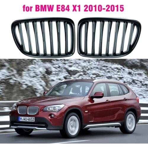 Front Gloss black kidney sport grilles Hood grill for BMW E84 X1 2010 2011 2012 2013 2014 2015 Car Styling