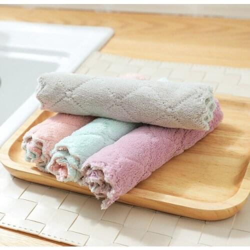 1pc Super Absorbent Microfiber kitchen dish Cloth High-efficiency tableware Household Cleaning Towel kichen tools gadgets cosina