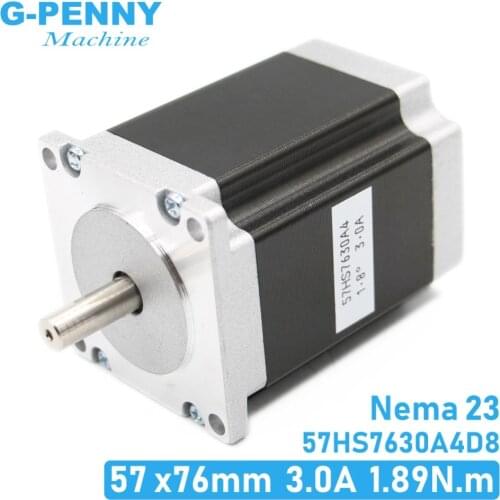 NEMA23 cnc stepper motor 57 x76mm1.89N.m 4-Lead 1.8deg Nema 23 3A 270Oz-in D=8mm For CNC machine and 3D printer! high quality