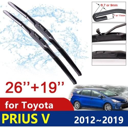 Car Wiper Blade Windshield for Toyota Prius V Daihatsu Mebius 2012~2019 ZVW40 Windscreen Wipers Car Accessories 2013 2014 2015