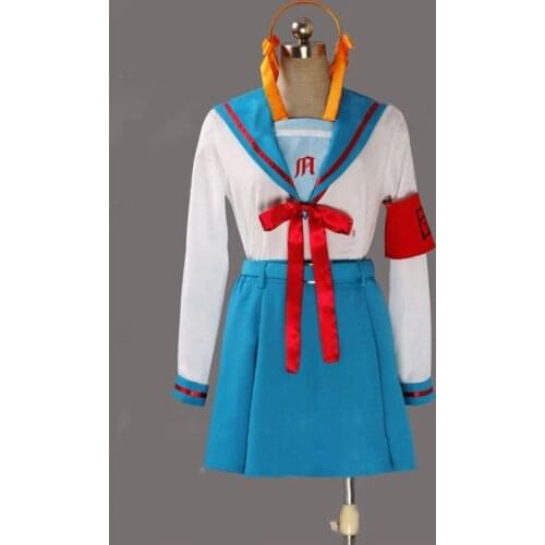Anime The Melancholy of Haruhi Suzumiya School Uniform Girl Cosplay Costume