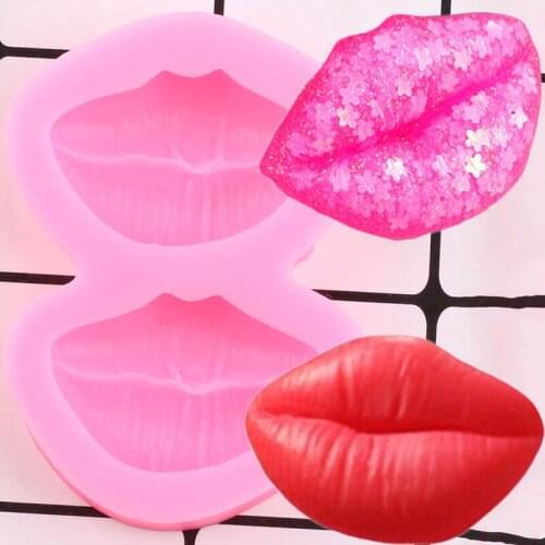 Sexy Lips Silicone Mold Cupcake Topper Fondant Mould Cake Decorating Tools Chocolate Gumpaste Molds Candy Resin Moulds