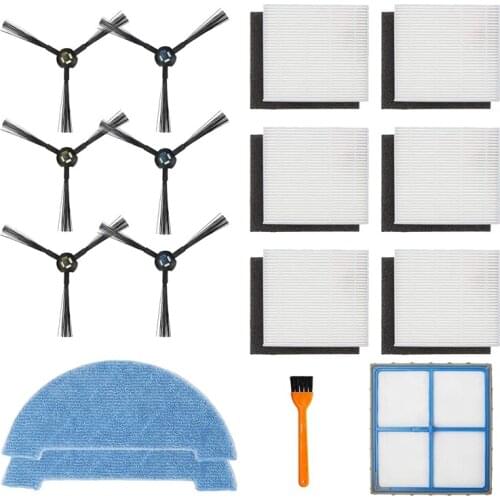 Replacement Parts Fit for ILIFE V8S X750 X785 V80 Robotic Vacuum Cleaner HEPA Filters Side Brushes Mops Accessories Kit