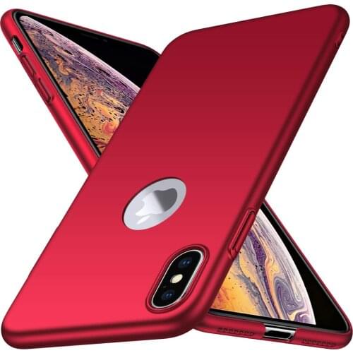 Super Luxury Case For Apple iPhone XS MAX Premium Material Slim PC Phone Case For iPhone 12 Mini Pro Matte Hard Plain Blue Cover