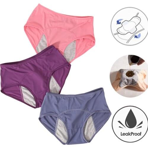 10PCS Women Menstrual Period Panties Underwear Leakproof Cotton Waterproof Physiological Modal Plus Size Briefs Dropshipping