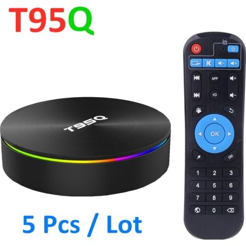 5 Pcs Lot T95Q Tv Box DDR3 4GB RAM 64GB ROM Android 9.0 Amlogic S905X3 Quad Core WiFi BT H.265 Smart Set Top