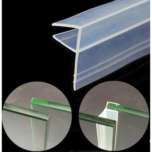1-3M Shower Rubber Seal Strip Bathroom Screen Glass Door Window Soundproof Sealing Strip Frameless Glass Fixture Accessories