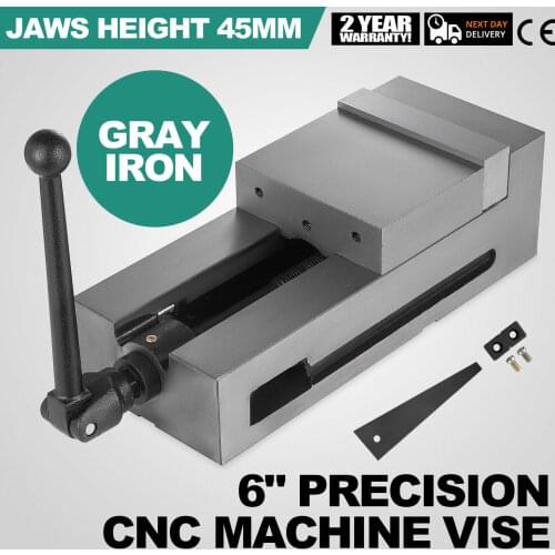 6" Super-lock Precision Bench Clamping Vise CNC Vise Vertical Nodular Cast Iron