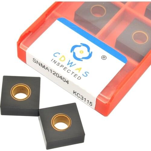 10PCS SNMA120404 KC3115 External Turning Tool Flat Carbide Inserts SNMG 120404 High Quality CNC Lathe Cutter Tool For Cast Iron