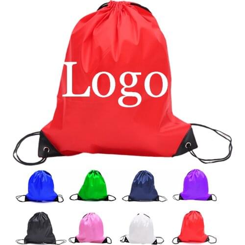 100pcs/lot) size 34x42cm 10colors available Wholesale gym drawstring backpack bag nylon