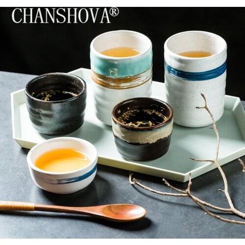CHANSHOVA 120/300ml Traditional chinese retro style Personality brief Ceramic teacup China porcelain coffee cups mug H307