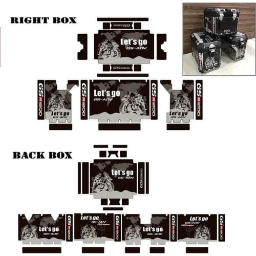 Reflective Decorative Stickers For BMW R1200GS GSA R1250GS Adventure 2013-ON Motorcycle Aluminum Alloy Box Stickers Decals