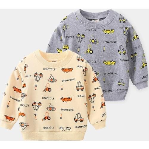 2 3 4 5 6 Y Baby Boys Sweatshirts Kids Casual O-neck Cotton Hoodies Fashion Car Letter Print Sweatshirt For Boy Child Pullover
