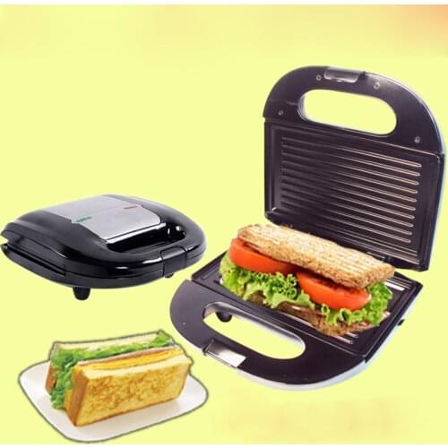 DMWD Home Sandwich Machine Small DIY Crepe Pancake Breakfast Waffle Maker Electric Grill Stainless Steel 220V