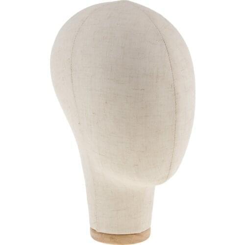 Hair Mannequin Head Canvas Block Manikin Head Wigs Holder for Wig Making Hat Display Styling Wig Head Stand