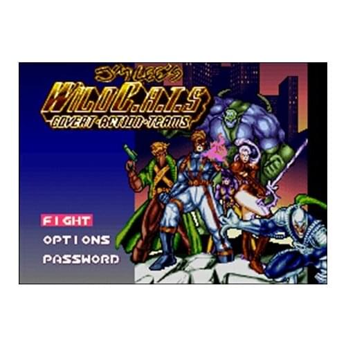 Jim Lees WildC.A.T.S NTSC Version 16 Bit 46 Pin Big Gray Game Card For USA Game Players