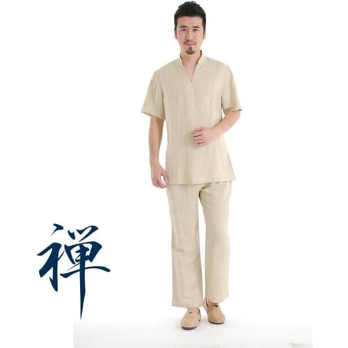 Zen Meditation Yoga Suit Loose Trousers Tops Set Tai Chi Clothing Ladies Linen Outdoor Yoga Clothes Kovos meno rinkiniai