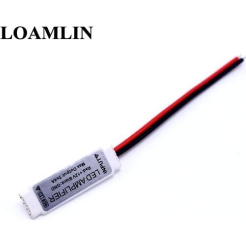 Mini LED Amplifier Controller DC12V For 5050 3528 Rgb Strip Optical Signal Amplifier 12V 3 * 4A 6A 12A 144W LED Strip