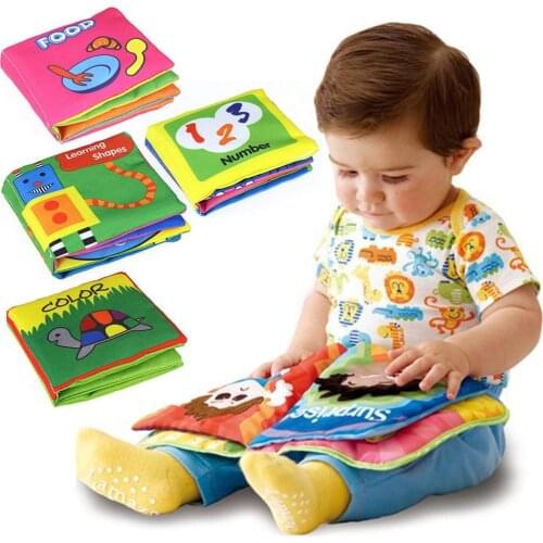 New 1PC Cloth Books Soft Baby Books Rustle Sound Baby Quiet Books Infant Early Learning Educational Toys 0 -12 Months Tear-proof