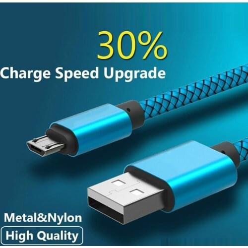 1M Nylon Micro USB Charger Cable for Chuwi VL8 for DOOGEE X10 X30 , Mix , Shoot 2 1, X9 Mini , T5S Data & Sync Charging Cables