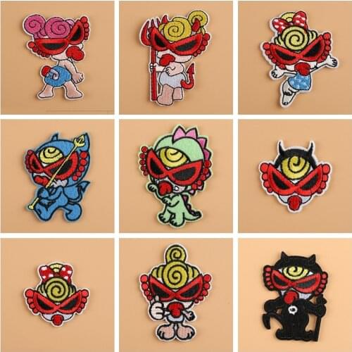 2019 New Cheap baby Elf series Patches for Clothes Iron on Patch Devil Embroidered Parches Childrens clothing decorations