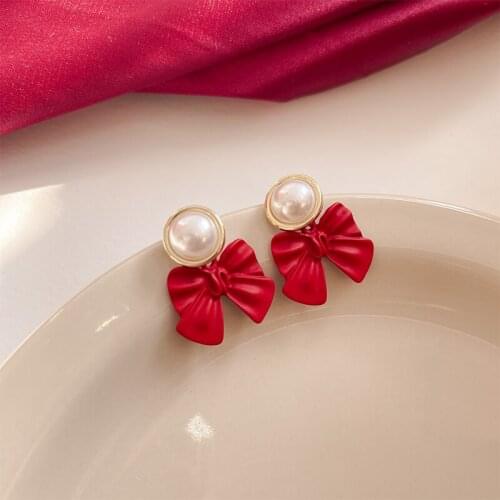 New arrival Pearl Drop Earrings for Women boho pendientes mujer korean fashion black Hanging earrings charming oorbellen