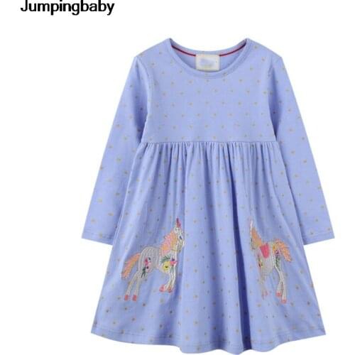 2021 Girls Dress Unicorn Dresses Rainbow Vestidos Long Sleeve Robe Girl Jurk Robe Roupa Infantil Menina Beauty Vetement Fille