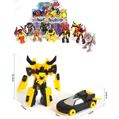 Transformation Deformation Robot Yellow Car Compatible Model Building Kid"s Block Hobbies Car Model early education Kids Toy