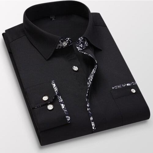 Men Dress Shirts Fashion Formal Shirts For Man Long-Sleeve Camisa Masculina Slim Fit Camisa Social Business Casual White Shirt