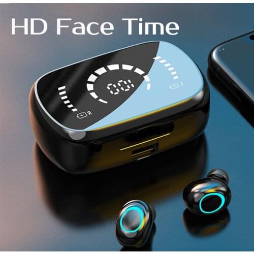 BEST TWS Bluetooth 5.0 Earphones Wireless Headphones Earbuds with 3500mAh Charging Box Noise Cancelling Headset for Smartphone