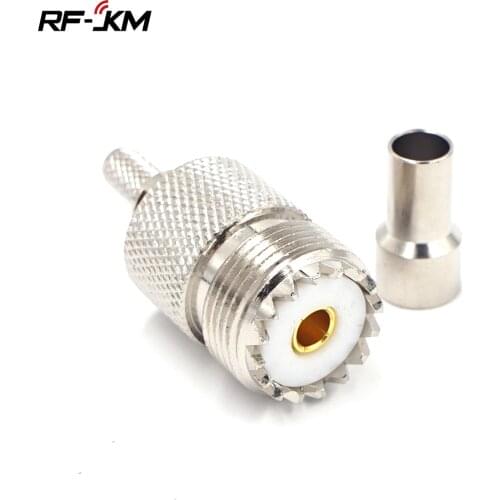 UHF SO239 Female Connector Crimp RG58 RG142 LMR195 LMR200 Cable RF Coaxial Gold plated Connectors