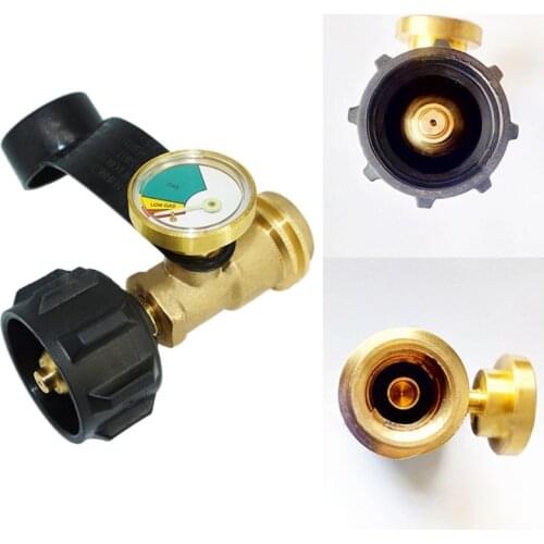 Universal BBQ Gas Propane Pressure Brass Gauge Tank RV Pressure Gauge Level Hot New