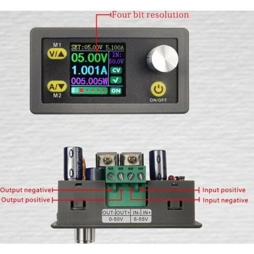 Adjustable DC-DC-BUCK Stabilized Power CC CV 50V 5A Constant Voltage Current Voltmeter Ammeter RS485 USB Communication