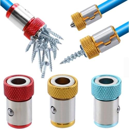 Screwdriver Magnetic Ring 1/4'' Universal Screw Driver Head Magnetic Ring Accessories for 6.35mm Shank Anti-Corrosion Drill Bit