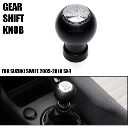 1Pcs For Suzuki Swift 2005 - 2010 SX4 5 Speed Manual Lever Stick Gear Shift Knob Head Shifter Gaitor Facelift Car Styling