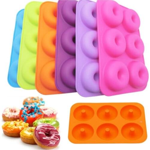 1pc 48/6-Cavity Silicone Donut Mold Mini Chocolate Cake Bread DIY Decoration Tools Non-Stick Baking Pan Kitchen Baking Tool