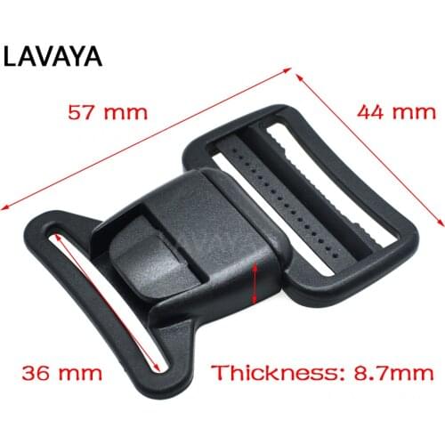 1pcs/pack Pack 1-27/64"(36mm) Webbing Center Release Buckle Plastic for Sports Travel Bags