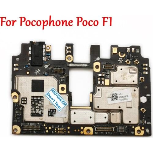 100% Tested Full Work Original Unlock Motherboard for Xiaomi Pocophone Poco F1 Logic Circuit Board Plate