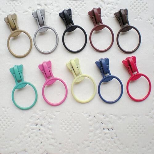 100PCS 5#5V Metal Zipper Sliders Zippers Heads Zinc Alloy Resin Zipper Replace Pulls DIY Craft Cloth Bag Repair Sewing Zipper