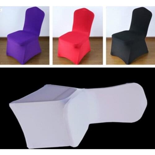 100 PCS Stretch Elastic Universal Spandex Wedding Chair Covers for Weddings Party Banquet Hotel Lycra Polyester Fabric