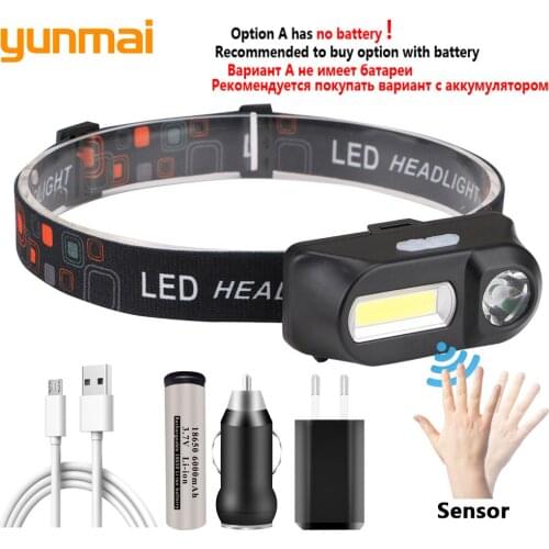 1804 Sensor XP-G Q5 Headlamp Camping Head Light Lamp by 1* 18650 Rechargeable Battery LED COB Bulbs Litwod Lithium Ion 10w