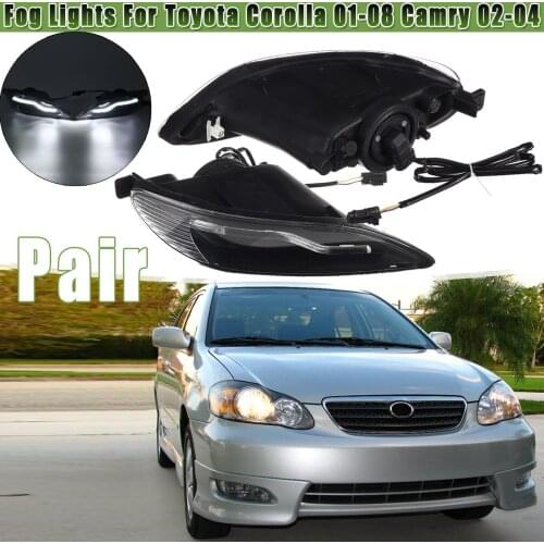 2PCS Front LED Fog Lights Lamps For Toyota Camry 2002 2003 2004 for Corolla 2001 2002 2003 2004 2005 2006 2007 2008 Car Light