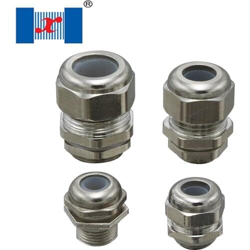 2Pcs Metric Thread M14*1.5 Brass Cable Gland Silicon Rubber Insert Type