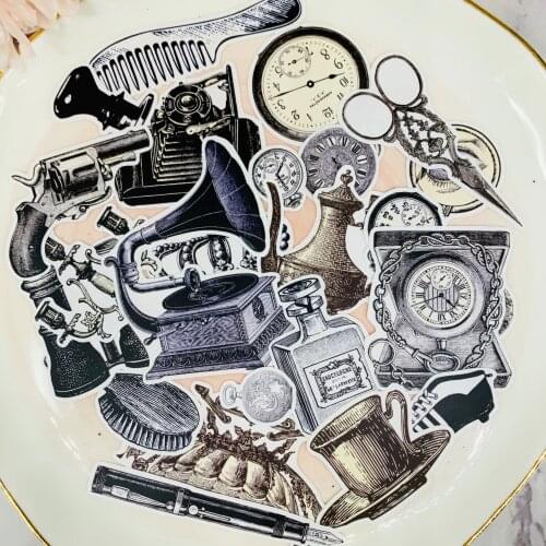 24PCS vintage mini Paper Stickers Crafts And Scrapbooking stickers book Decorative sticker DIY Stationery